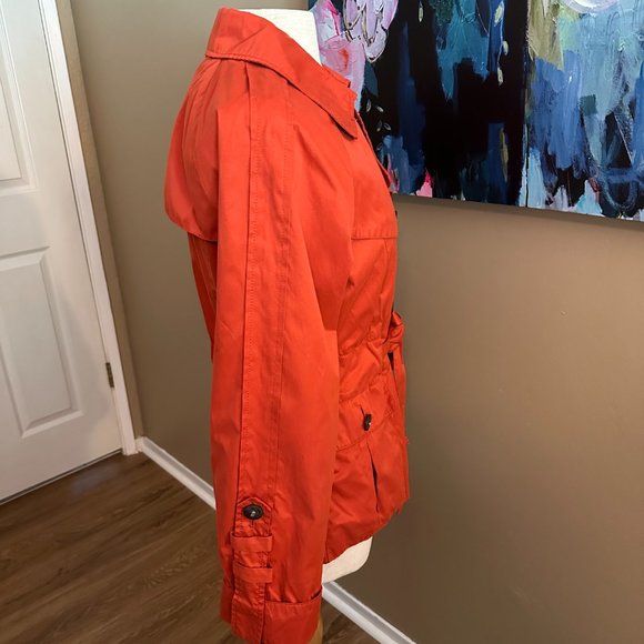 Ambition Rust-Colored Short Trench Coat Size L - Picture 4 of 9